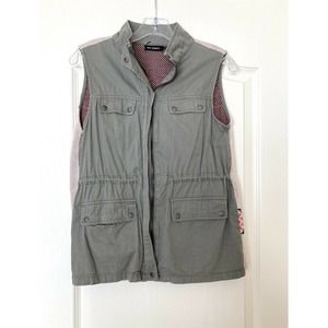 Blu Pepper Green & Brown Southwestern Vest Size S